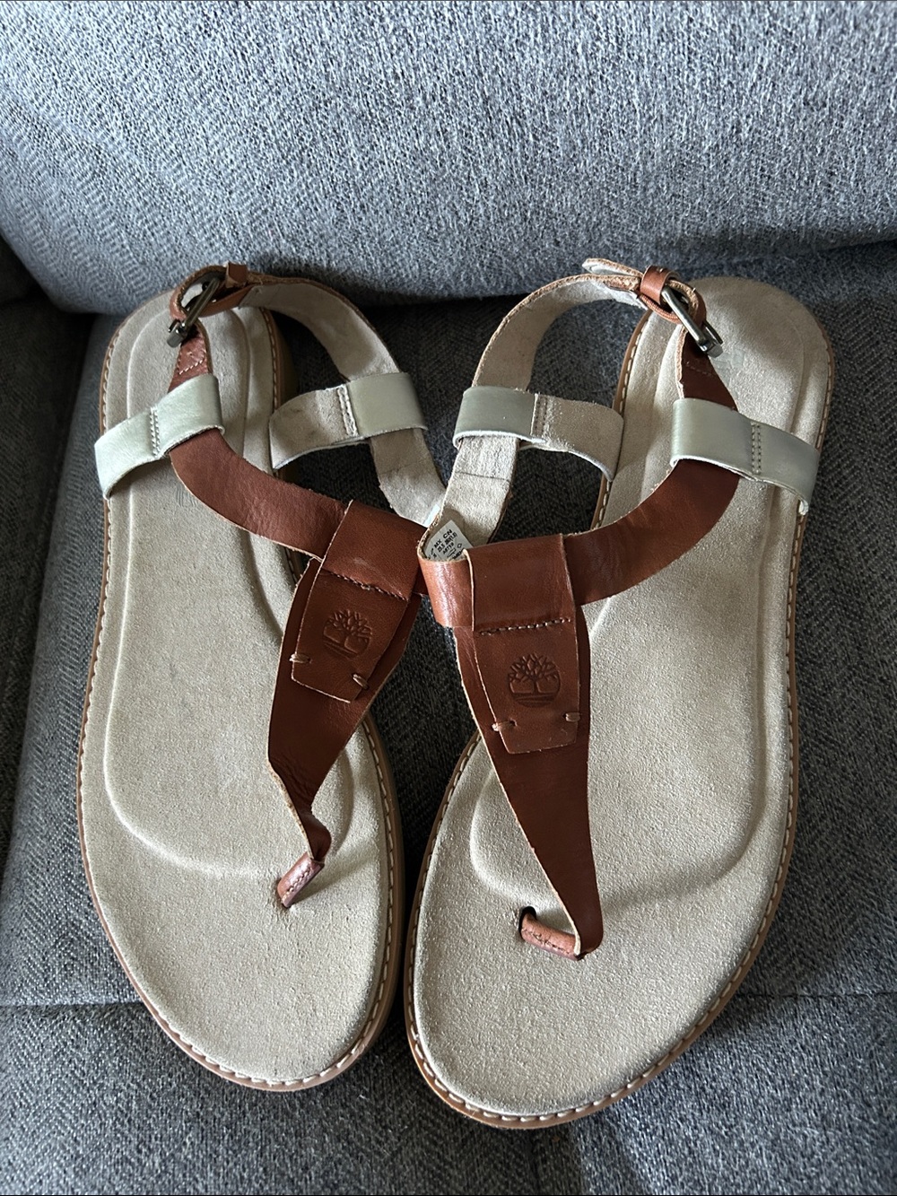 Timberland Brown  Leather Toe-Post Sandals